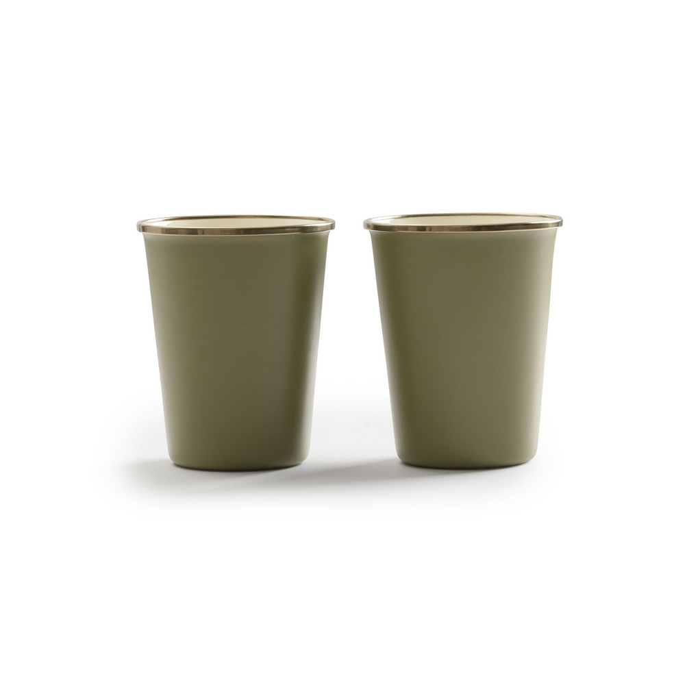 Enamel 2-Tone Tall Cup Set olive drab 03 Barebones.webp