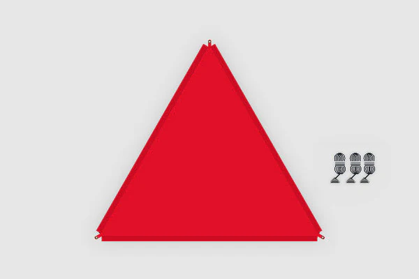 Sonnensegel verbindbar Zip-Protect Canvas rot RV schwarz Bent