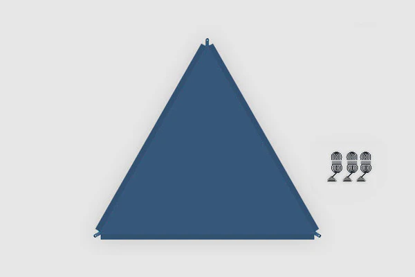 Sonnensegel verbindbar Zip-Protect Canvas dunkelblau RV hellblau Bent