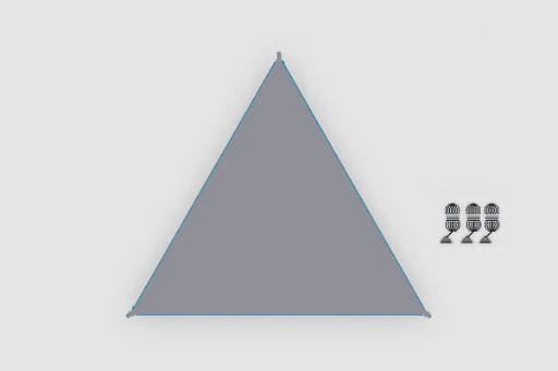 [9961686] Sonnensegel verbindbar Zip-Canvas grau RV hellblau Bent