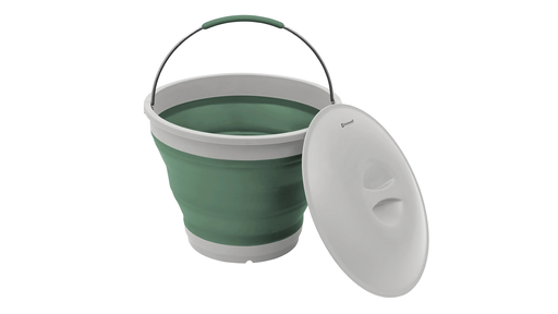 [9984678 / 651122] Seau rond avec couvercle Collaps Sahdow Green Outwell
