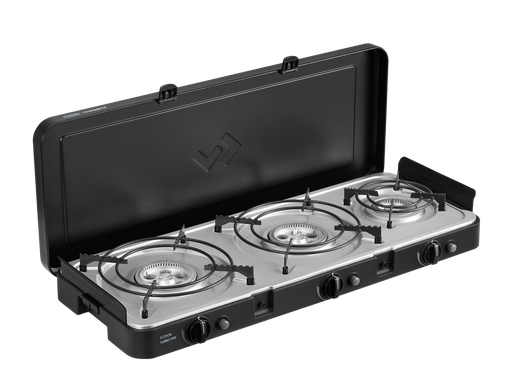 [303FC-20-EF] Réchaud 3 brûleurs, 3 Cook Turbo Deluxe FFD 30mbar, Cadac